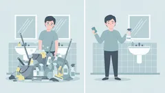 Ik maak mijn badkamer nooit grondig schoon, maar toch is hij altijd brandschoon - allemaal dankzij twee eenvoudige regels.