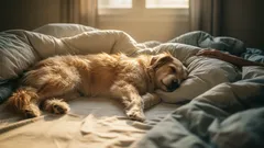 De hond klimt om te slapen op het kussen van de eigenaar: dat is wat het echt betekent