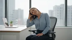 5 eenvoudige nekoefeningen: weg met spanning en pijn in de nekstreek (zittend op een stoel)